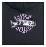 Harley-Davidson® Girls' Bar & Shield Knit Zip-Up Toddler Hoodie - Black 6522301,6532301, 6542301