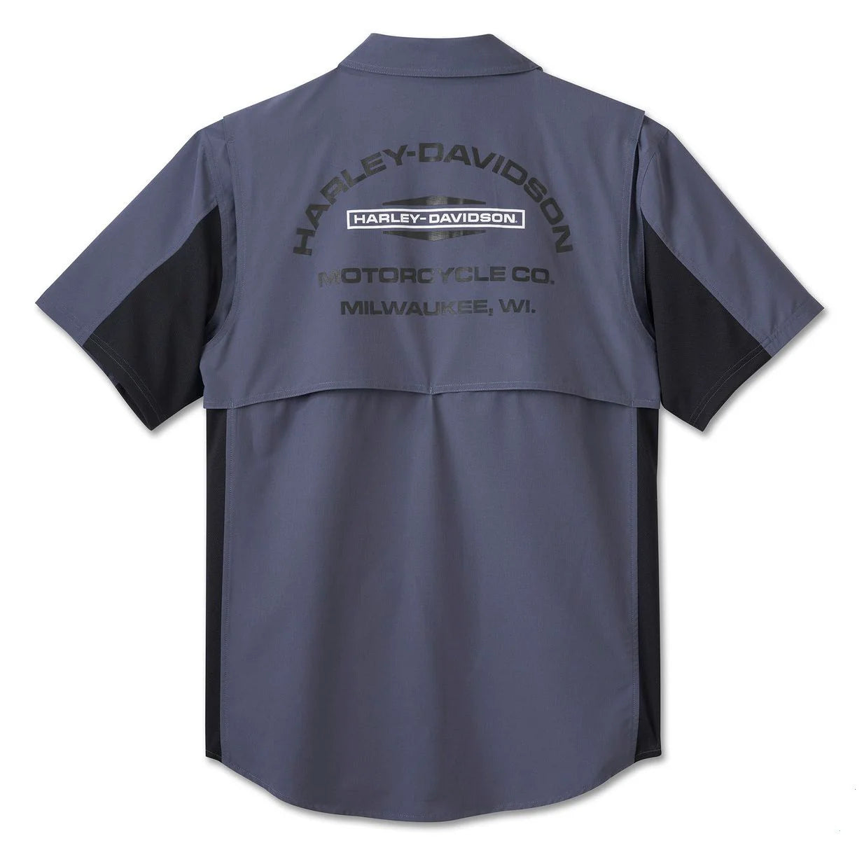 HARLEY-DAVIDSON MENS H-D TECH MILWAUKEE SHORT SLEEVE SHIRT - 96052-25VM