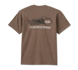 Willie G Winged Wheel Tee - Dark Grey 96899-24VX