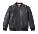 Men's 120th Anniversary Leather Jacket - Black Leather 97034-23VM