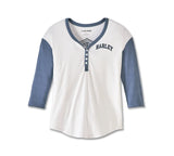 Women's Pride Contrast Henley - Colorblocked - Bright White 97478-23VW