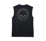 Men's Willie G Skull Muscle Tee - Black Beauty 99052-24VM