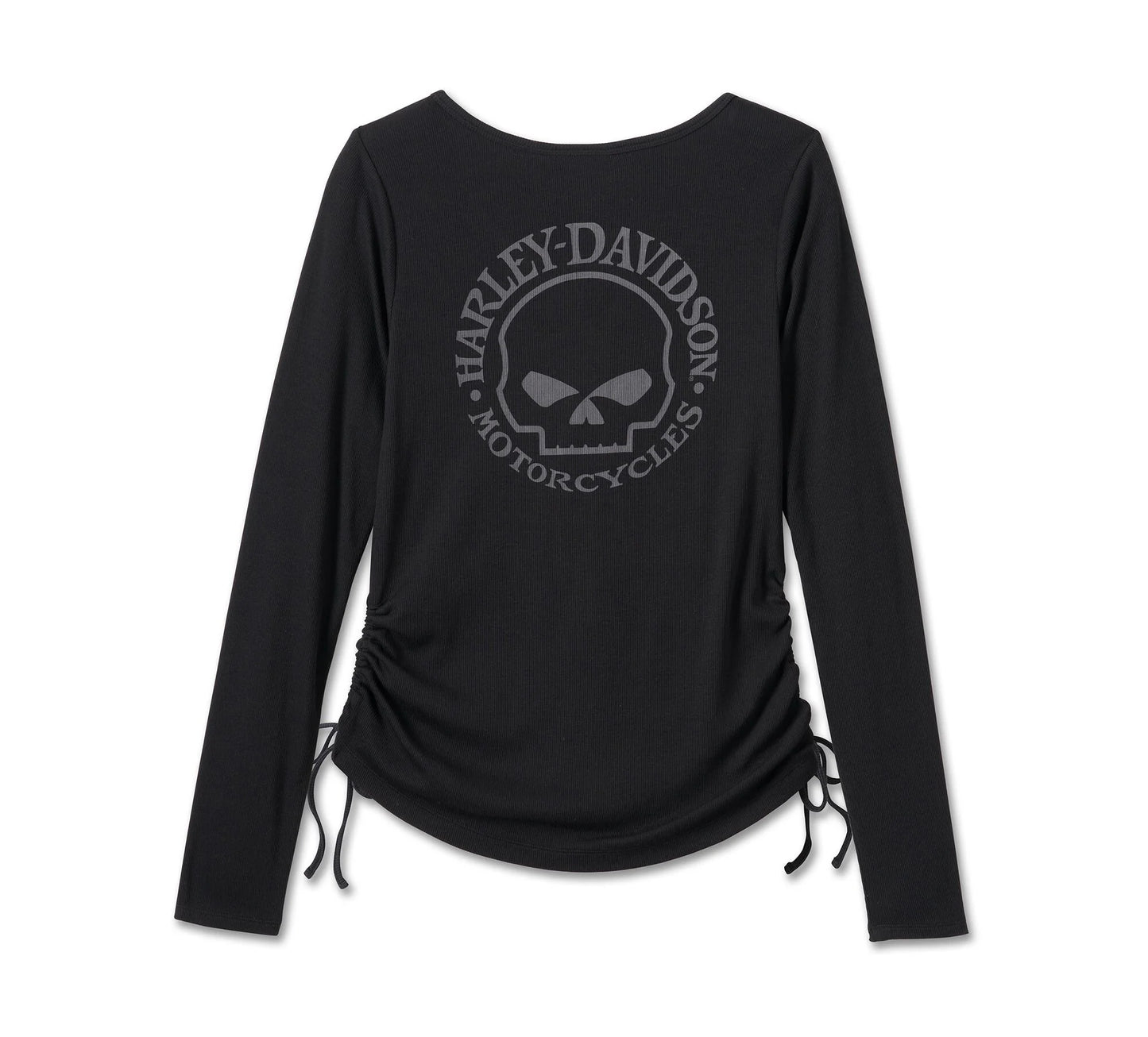 Women's Willie G™ Skull Harley-Davidson® Tie Notch Neck Knit Top - 99060-24VW