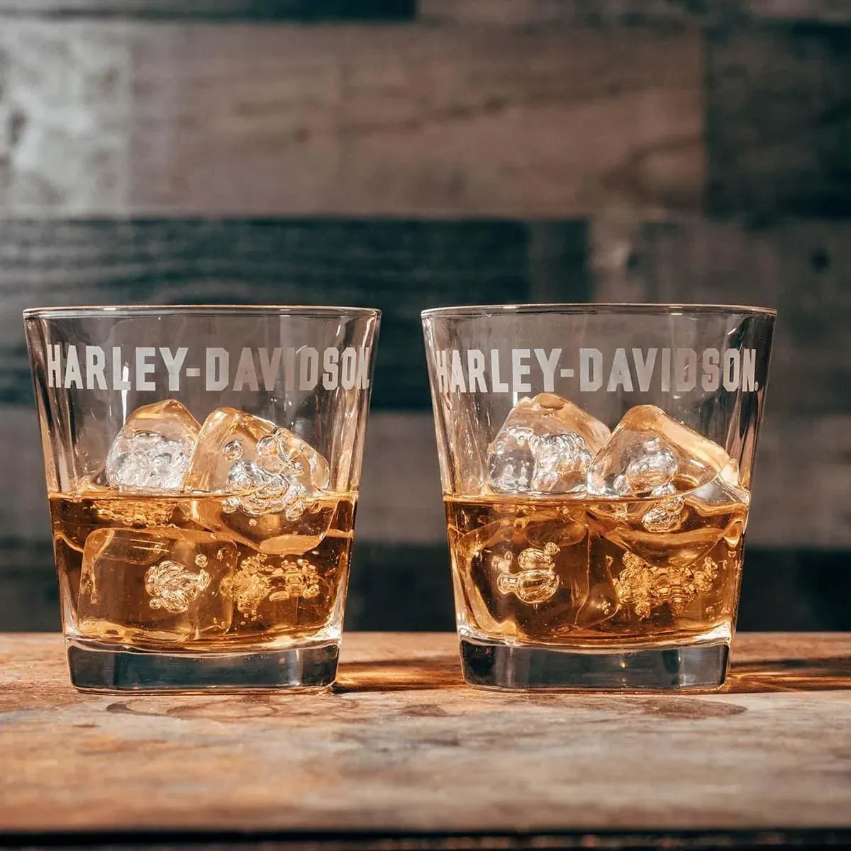 Harley-Davidson Etched Rocks Glass Set - PN: HDX-98739