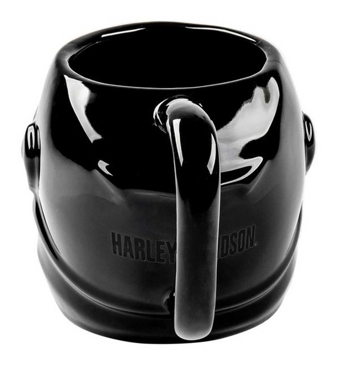 Harley-Davidson® 24 oz. Sculpted Helmet Ceramic Coffee Mug, Gloss Black Part Number: HDX-98677