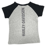 GIRL'S REGLAN S/S GREY TEE