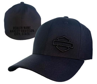50290103 MO BLACK WITH BLACK STITCHING HCHD DEALER CAP
