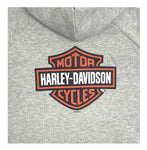 Harley-Davidson® Little Boys' Bar & Shield Knit Zip-Up Toddler Hoodie - Gray