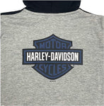 Harley-Davidson Big Boys' Bar & Shield Colourblocked Fleece Zip-Up Hoodie