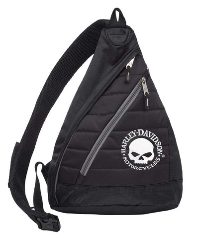 Harley-Davidson® Willie G Skull Quilted Travel Large Sling Backpack