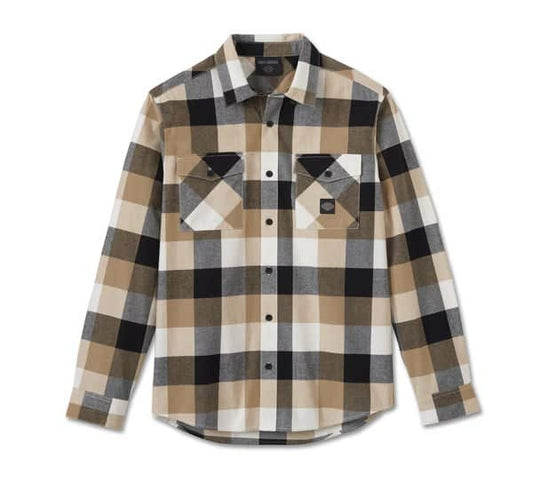 96032-25VM HARLEY-DAVIDSON MENS ESSENCE LONG SLEEVE FLANNEL SHIRT