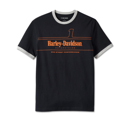 Men's Harley-Davidson #1 Racing Ringer Tee - Black Beauty 96042-24VM