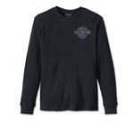 Men's Bar & Shield 3D Long Sleeve Tee - Black Beauty 96050-24VM