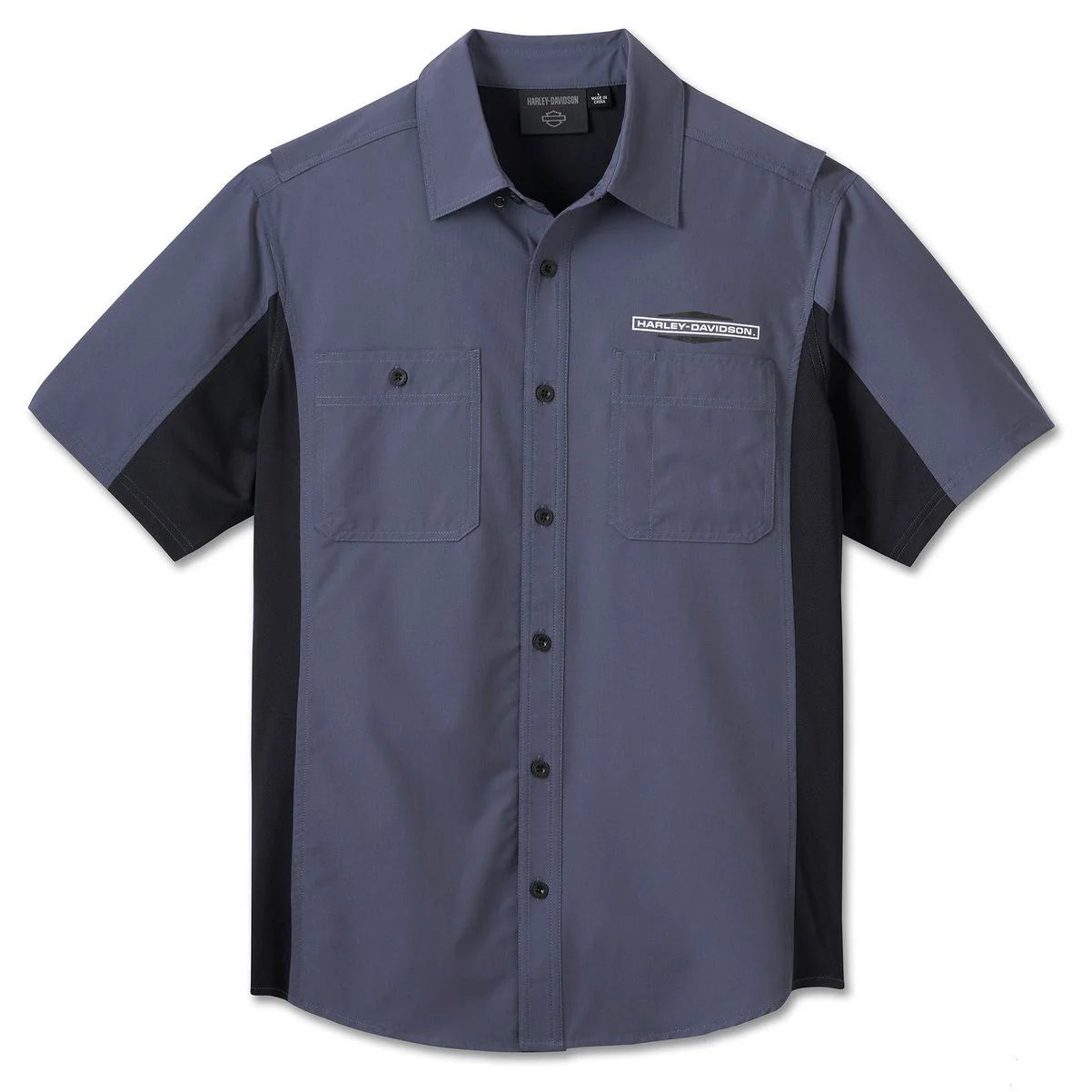 HARLEY-DAVIDSON MENS H-D TECH MILWAUKEE SHORT SLEEVE SHIRT - 96052-25VM