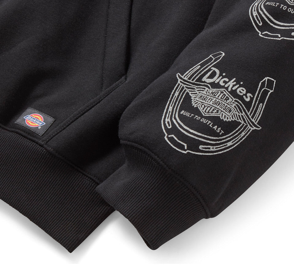 Dickies x H-D Winged Horseshoe Oversized Pullover Hoodie - Black  96090-26VX