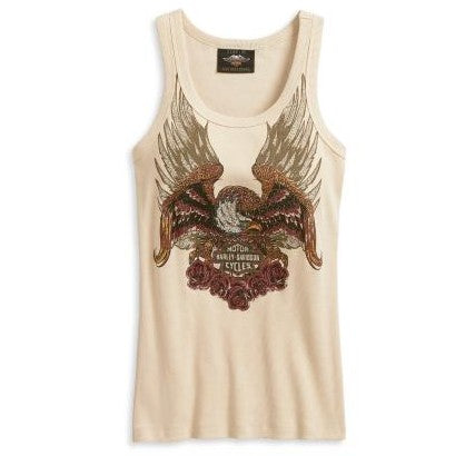 HARLEY-DAVIDSON WOMENS TANK - EAGLE & ROSES - 96095-20VW