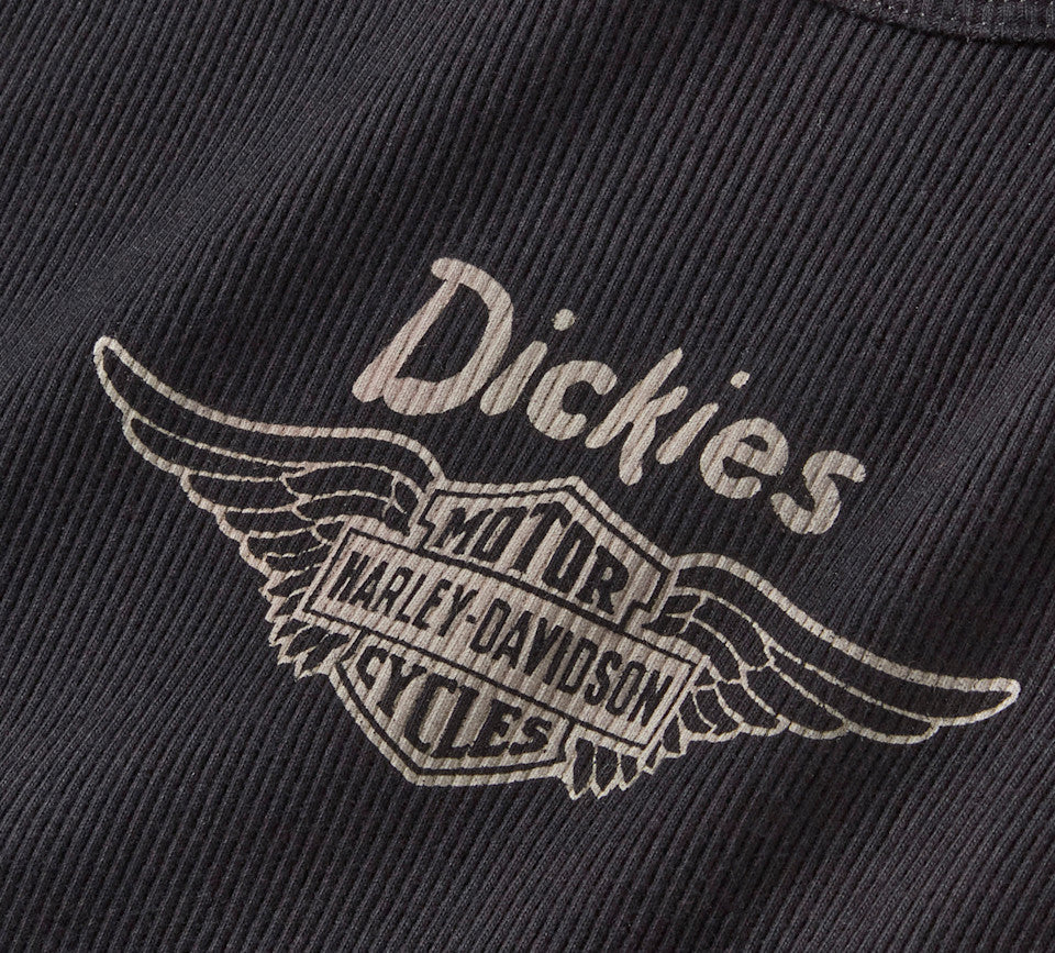 Women's Dickies x H-D Winged Bar & Shield Ribbed Tank - Black  96110-26VW