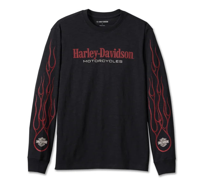 Men's HARLEY-DAVIDSON In Flames Tee - Black Beauty 96207-24VM