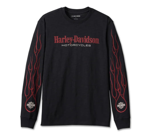 Men's HARLEY-DAVIDSON In Flames Tee - Black Beauty 96207-24VM