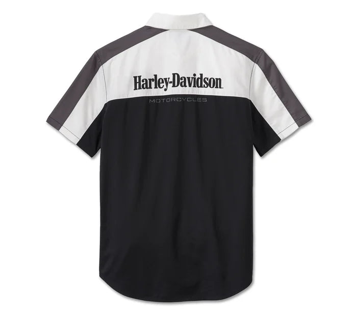 Men's HARLEY-DAVIDSON Darting Shirt - Colorblocked - Black Beauty 96227-24VM