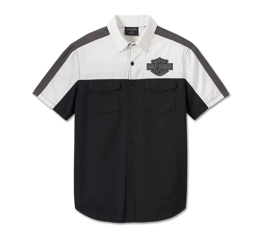 Men's HARLEY-DAVIDSON Darting Shirt - Colorblocked - Black Beauty 96227-24VM