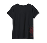 Women's Year of The Dragon V- Neck Tee - Harley Black 96254-24VW