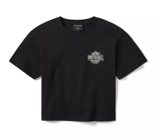 96280-25VW Harley-Davidson women´s Boxy T-Shirt Fast Willie Black