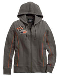 Harley-Davidson® Women's Screamin' Eagle Zippered Hoodie, Charcoal 96293-18VW