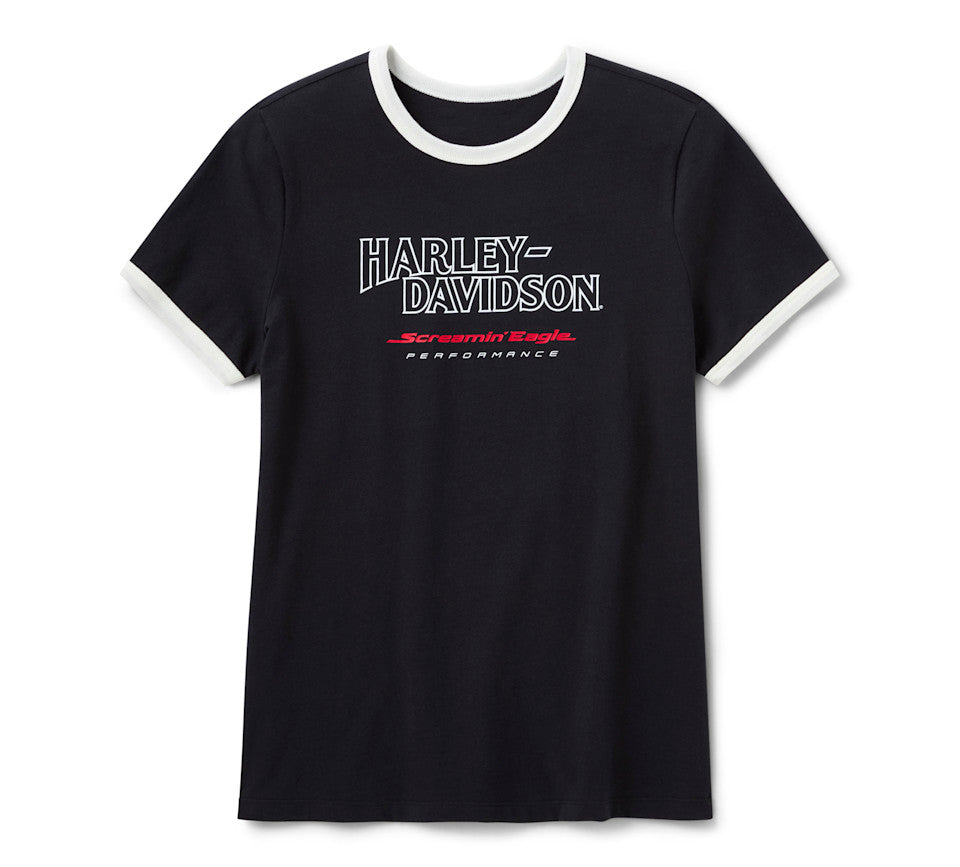 Women's Screamin' Eagle Drop H Ringer Tee Part Number: 96331-26VW