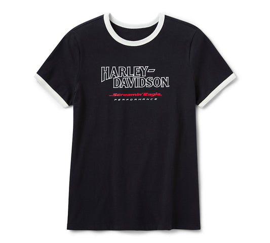 Women's Screamin' Eagle Drop H Ringer Tee Part Number: 96331-26VW