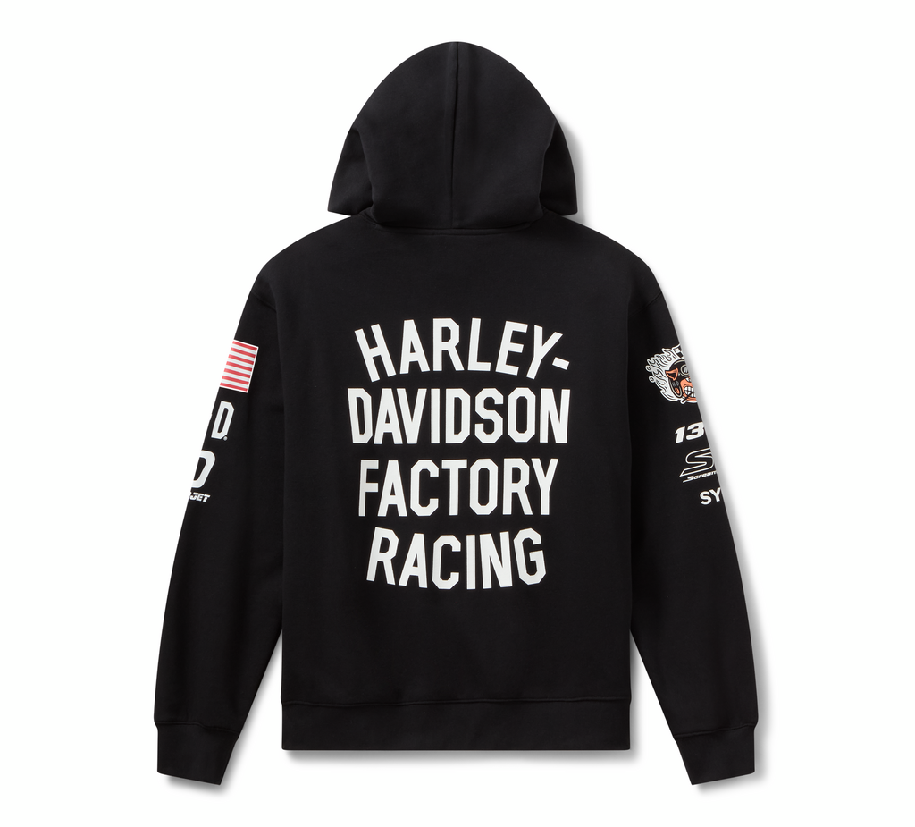 HOODIE, KNIT FACTORY RACING TEAM HOODIE BLACK - 96369-26VX