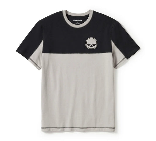 Harley-Davidson Men's Willie G Skull Colorblock Short Sleeve Tee