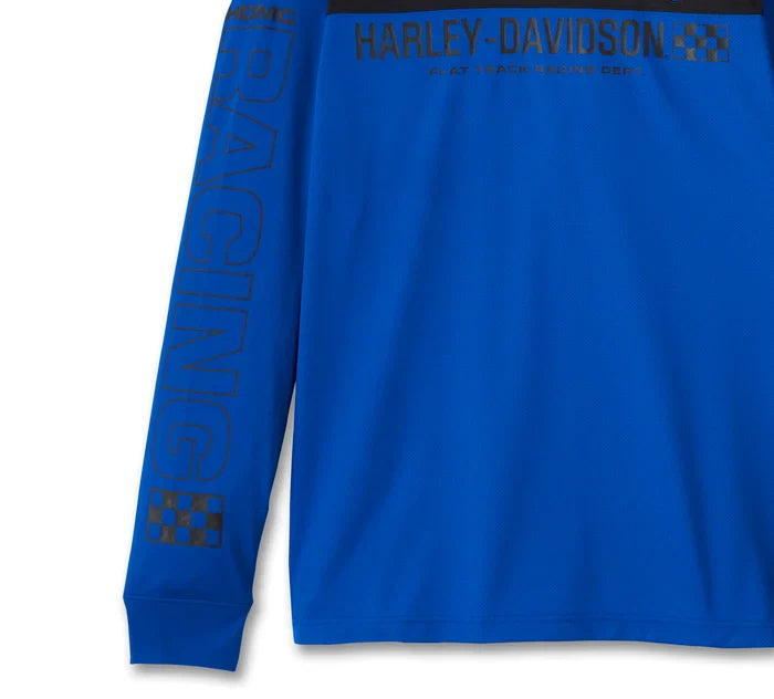 Men's Blue Blazes Long Sleeve Racing Jersey - Colorblocked - Lapis Blue 96440-24VM