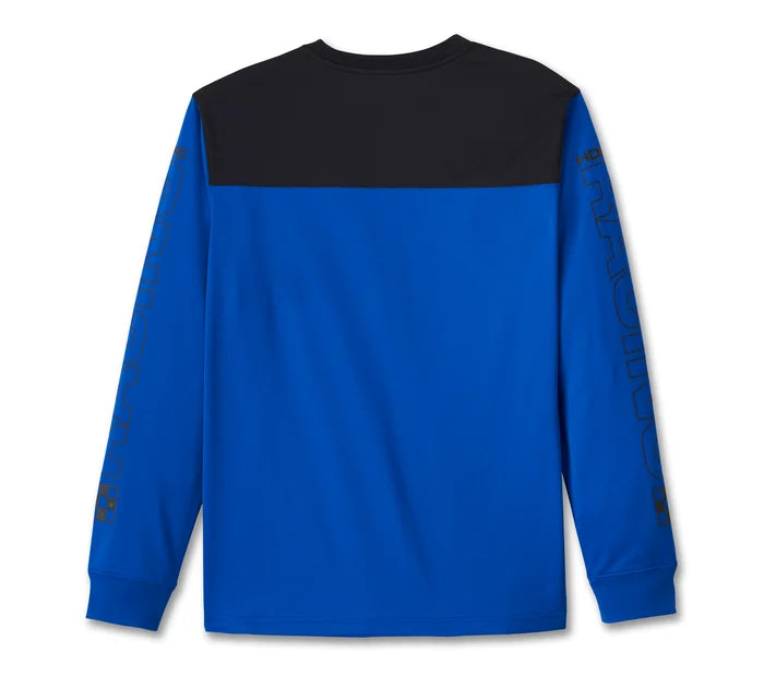 Men's Blue Blazes Long Sleeve Racing Jersey - Colorblocked - Lapis Blue 96440-24VM