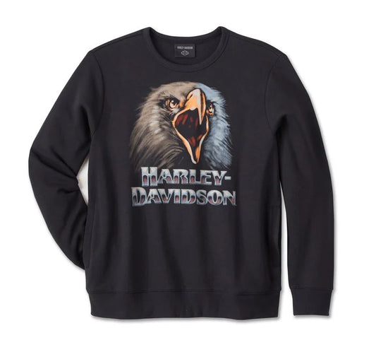 96521-24VM/000M Harley-Davidson Men's Shadow Bird Crew Neck Sweatshirt