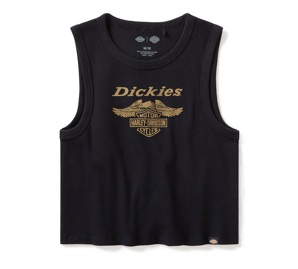 Women's Dickies x H-D Racerback Cropped Eagle Tank - 96583-25VW