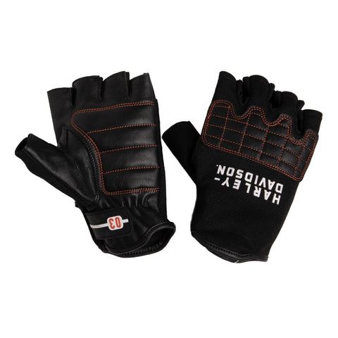 Harley-Davidson Compass Fingerless Mixed Media Gloves 97169-22VM
