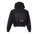 Women's 120th Anniversary Zip Front Hoodie - Black Beauty 97550-23VW