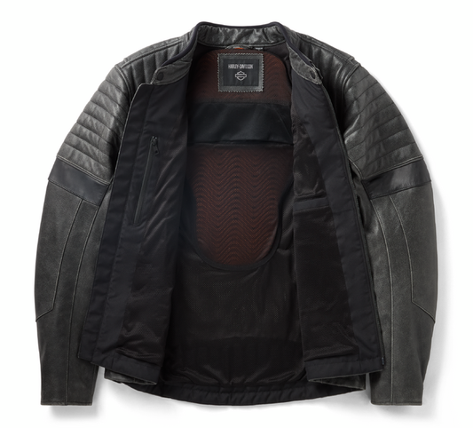 JACKET-LEATHER, PASSING LINK 111, BLACK - 98001-26VM