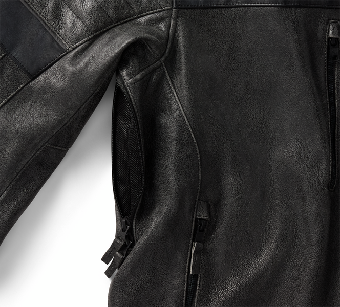 JACKET-LEATHER, PASSING LINK 111, BLACK - 98001-26VM