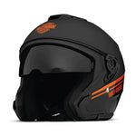 HARLEY-DAVIDSON MAYWOOD II SUN SHIELD H33 3/4 HELMET ORANGE / BLACK 98347-17EX