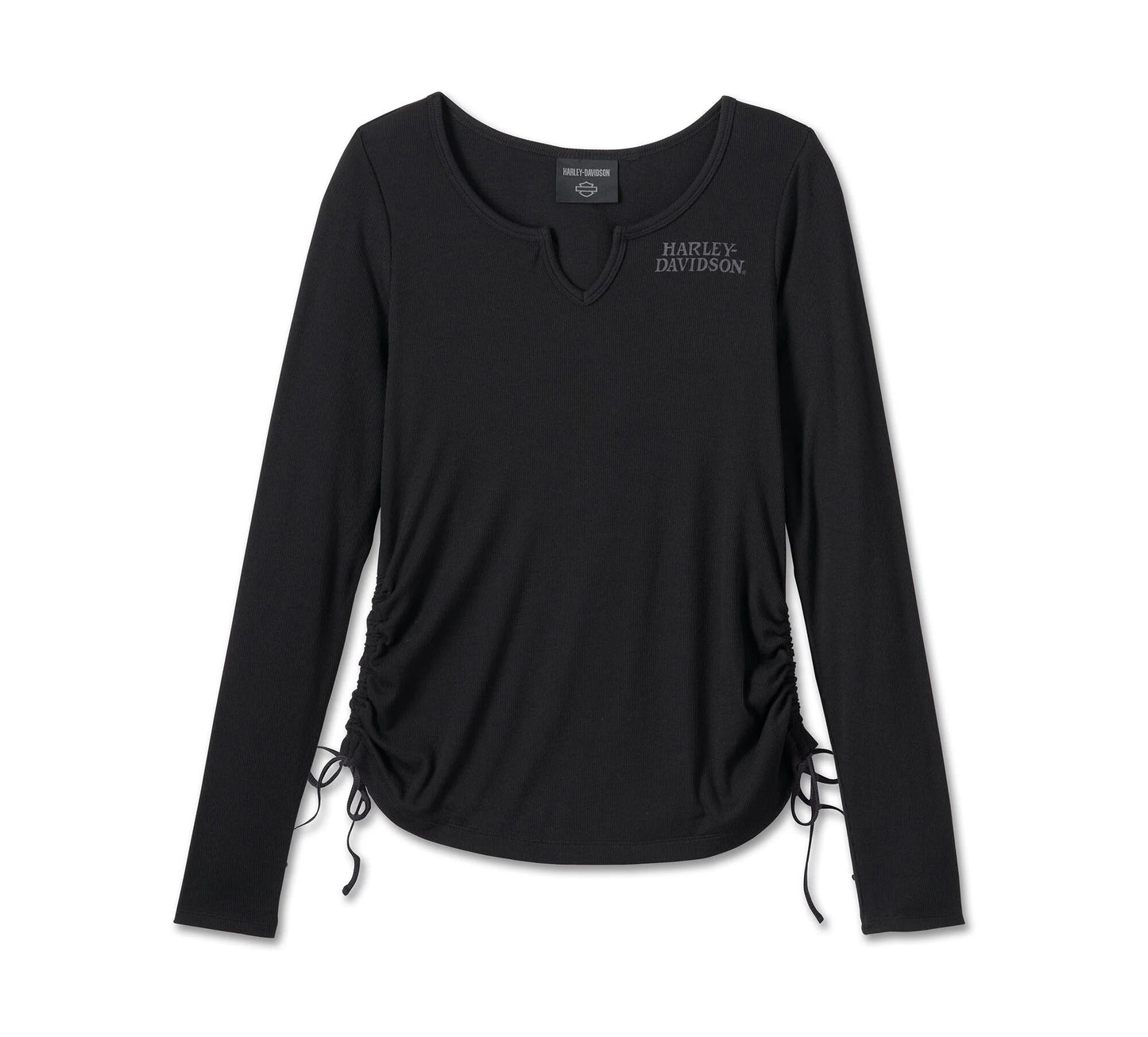 Women's Willie G™ Skull Harley-Davidson® Tie Notch Neck Knit Top - 99060-24VW