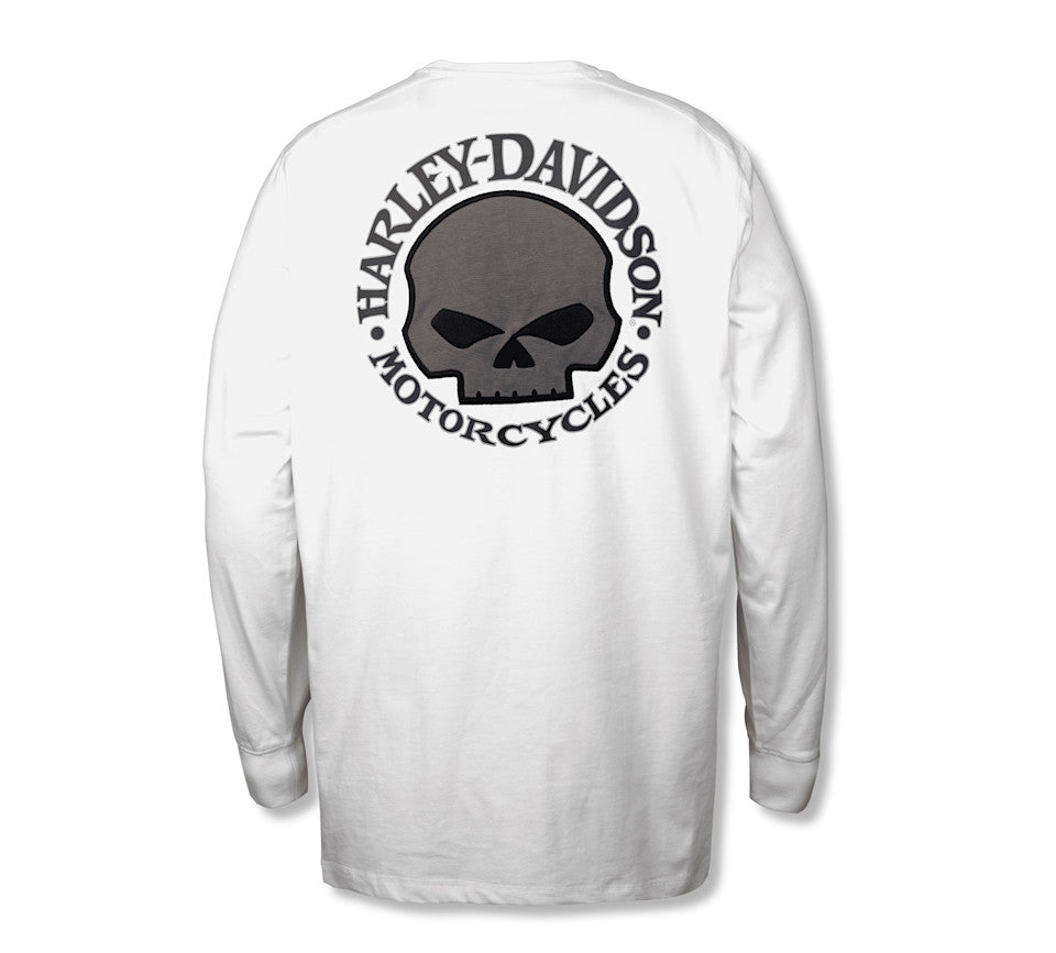 99254-25VM Willie G ™ Skull Long Sleeve Tee - White