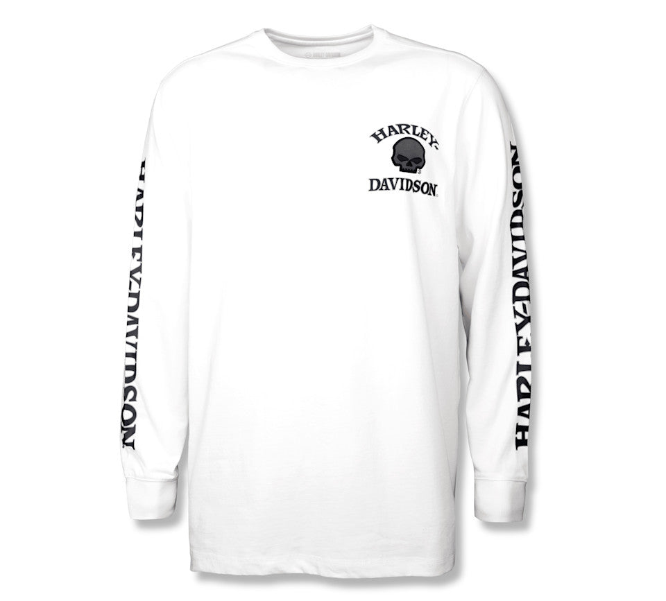 99254-25VM Willie G ™ Skull Long Sleeve Tee - White
