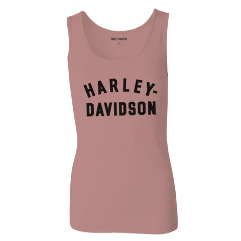 Harley-Davidson Women's Racer Font Tank, Ash Rose, 96441-23VW