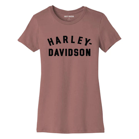 Harley-Davidson Women's Forever Race Font T-Shirt - Ash Rose 96436-23VW