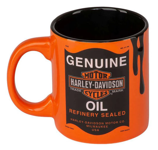 Harley-Davidson Oil Can Bar & Shield Logo Ceramic Coffee Mug PN: HDX-98642