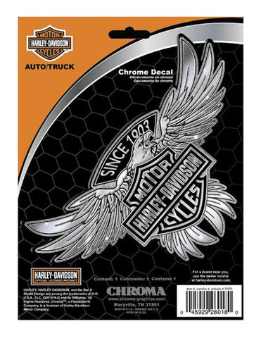 Harley-Davidson® Embossed 1903 Bar & Shield Eagle Chrome