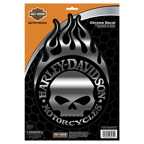 Harley-Davidson Chrome Skull decal