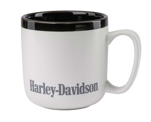 Harley-Davidson® Ceramic Coffee Mug 16 Oz. Limited Edition White & Black HDX-98659